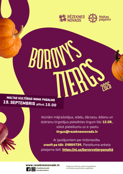 Aicinām pieteikties Borovys tiergam!