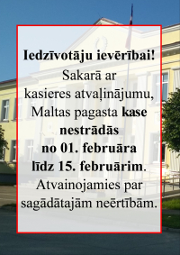 Iedzīvotāju ievērībai!