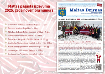 Informatīvā izdevuma "Maltas Dzirnas" novembra numurs