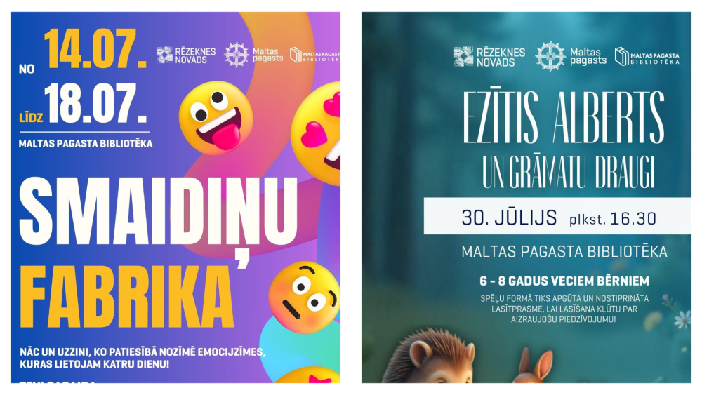 Jūlija pasākumi Maltas bibliotēkā