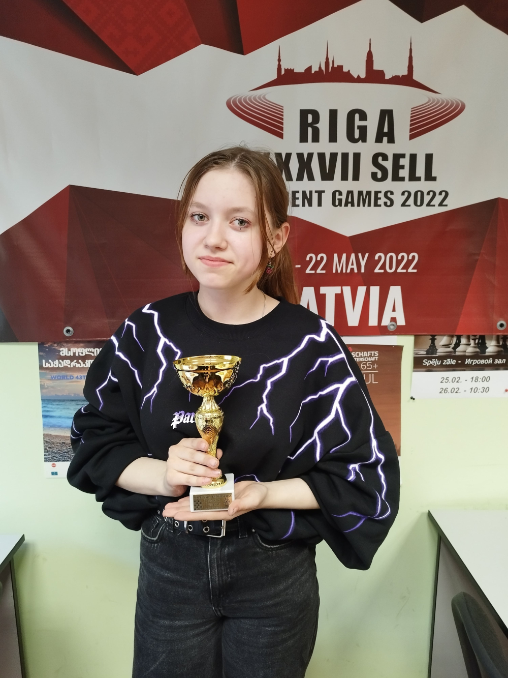 Kristīne Gruznova labākā sieviešu konkurencē Rīgas Šaha federācijas “Open” posmā