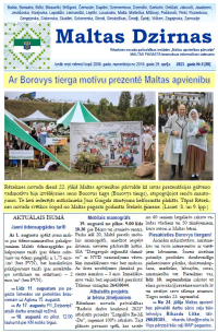 Informatīvā izdevuma &quot;Maltas Dzirnas&quot; augusta numurs