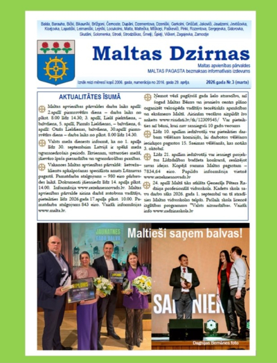 Informatīvā izdevuma "Maltas Dzirnas" marta numurs