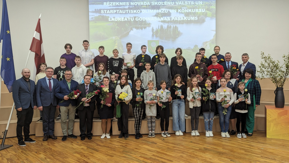 Rēzeknes novadā godināti valsts un starptautisko konkursu laureāti