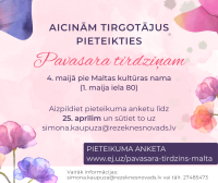 Aicina pieteikties pavasara tirdziņam