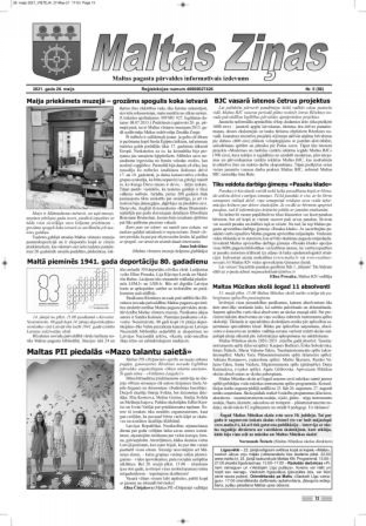 Iznācis &quot;Maltas ziņu&quot; maija numurs