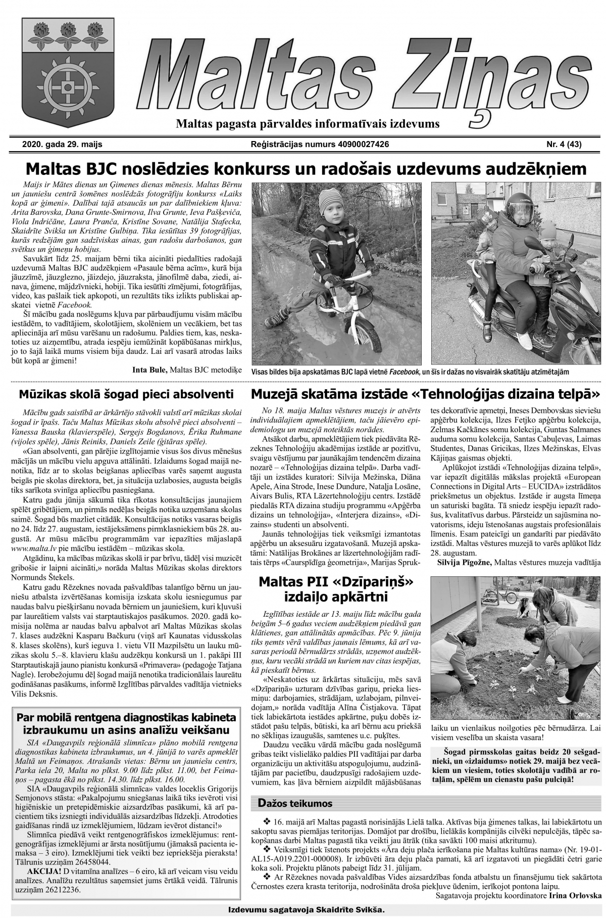 Iznācis &quot;Maltas Ziņu&quot; maija numurs