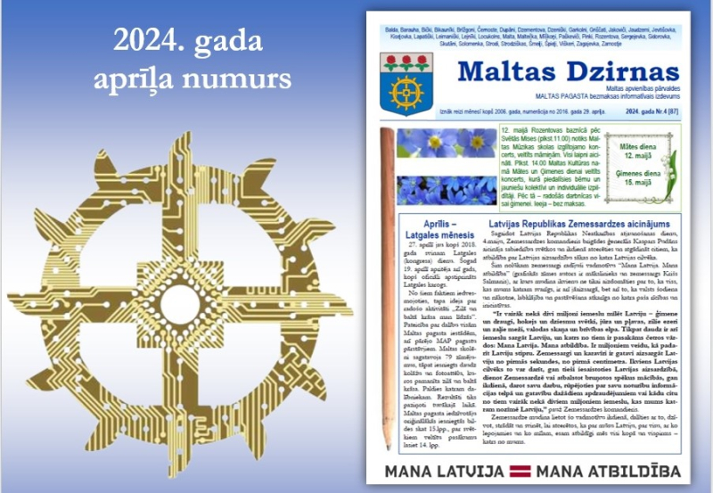 Informatīvā izdevuma &quot;Maltas Dzirnas&quot; aprīļa numurs
