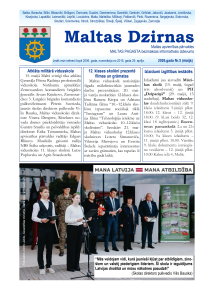 Informatīvā izdevuma "Maltas Dzirnas" maija numurs