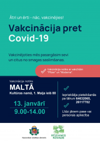 Maltā notiks izbraukuma vakcinācija